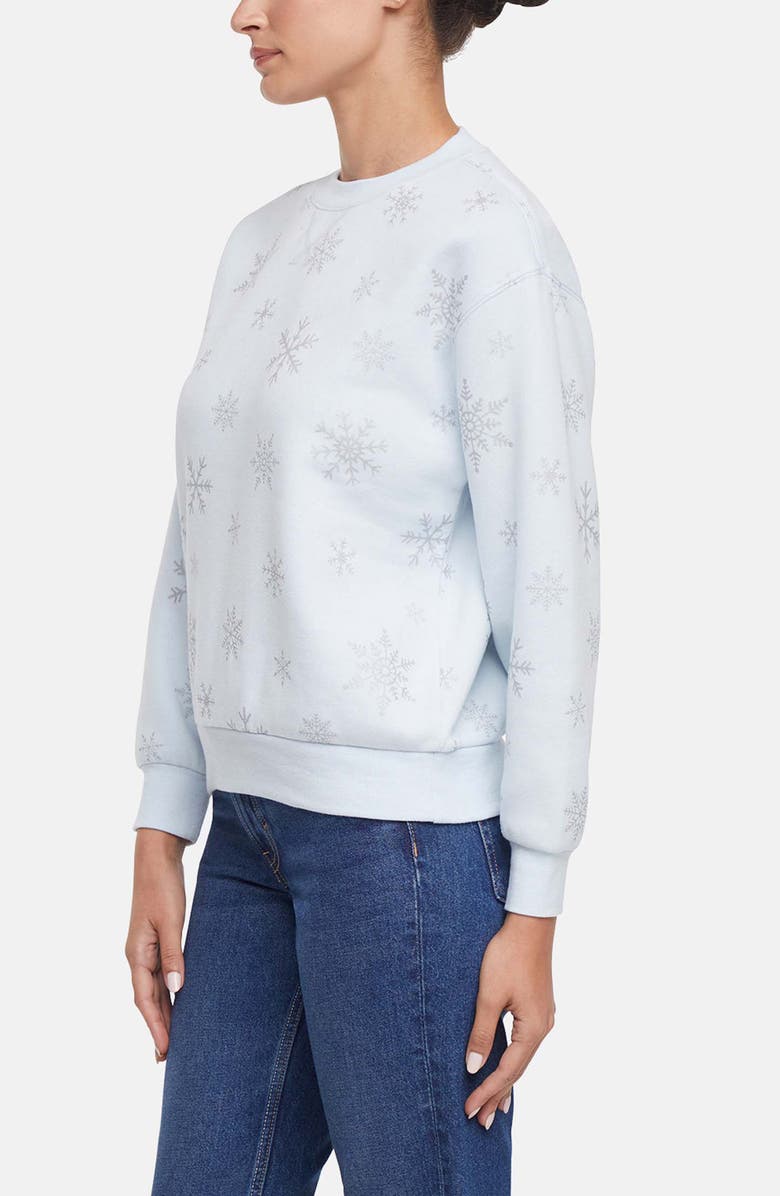 Wildfox Charlie Snowflake Graphic Sweatshirt, Alternate, color, Ballad Blue