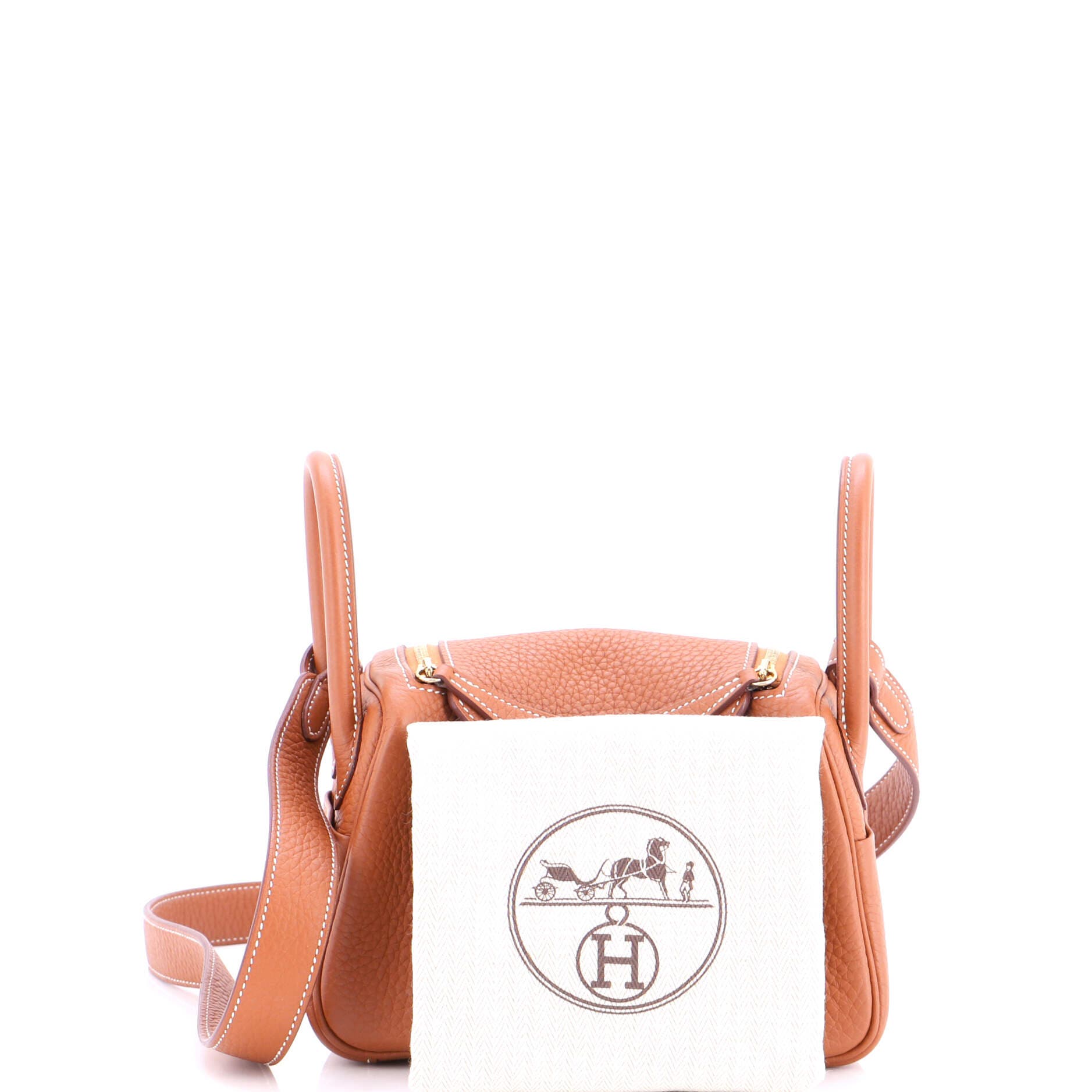 Pre-Owned Hermes Lindy Bag Clemence Mini, Alternate, color, Gold