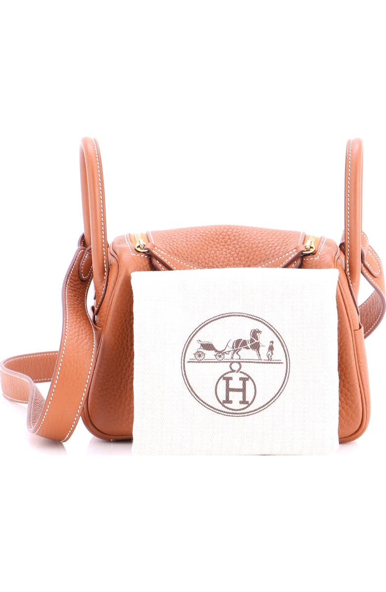 Pre-Owned Hermes Lindy Bag Clemence Mini, Alternate, color, Gold