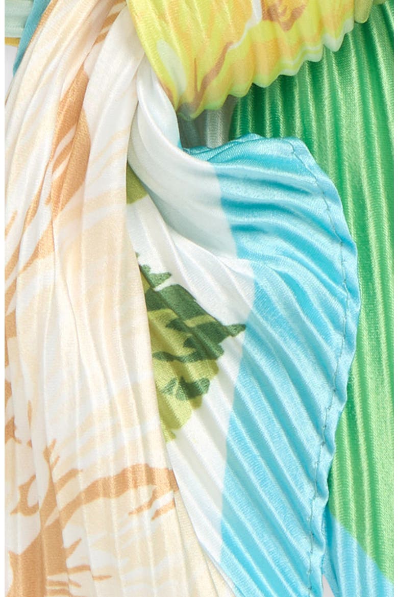 Sunshine Garden Pleated Diamond Scarf, Alternate, color, SKY BLUE