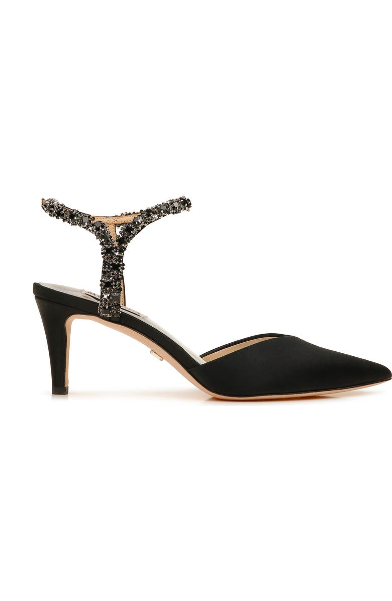 Badgley Mischka Collection Galaxy Embellished Ankle Strap Pointed Toe Pump, Alternate, color,