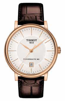 Tissot Premium Carson Powermatic 80 Leather Strap Watch, 40mm