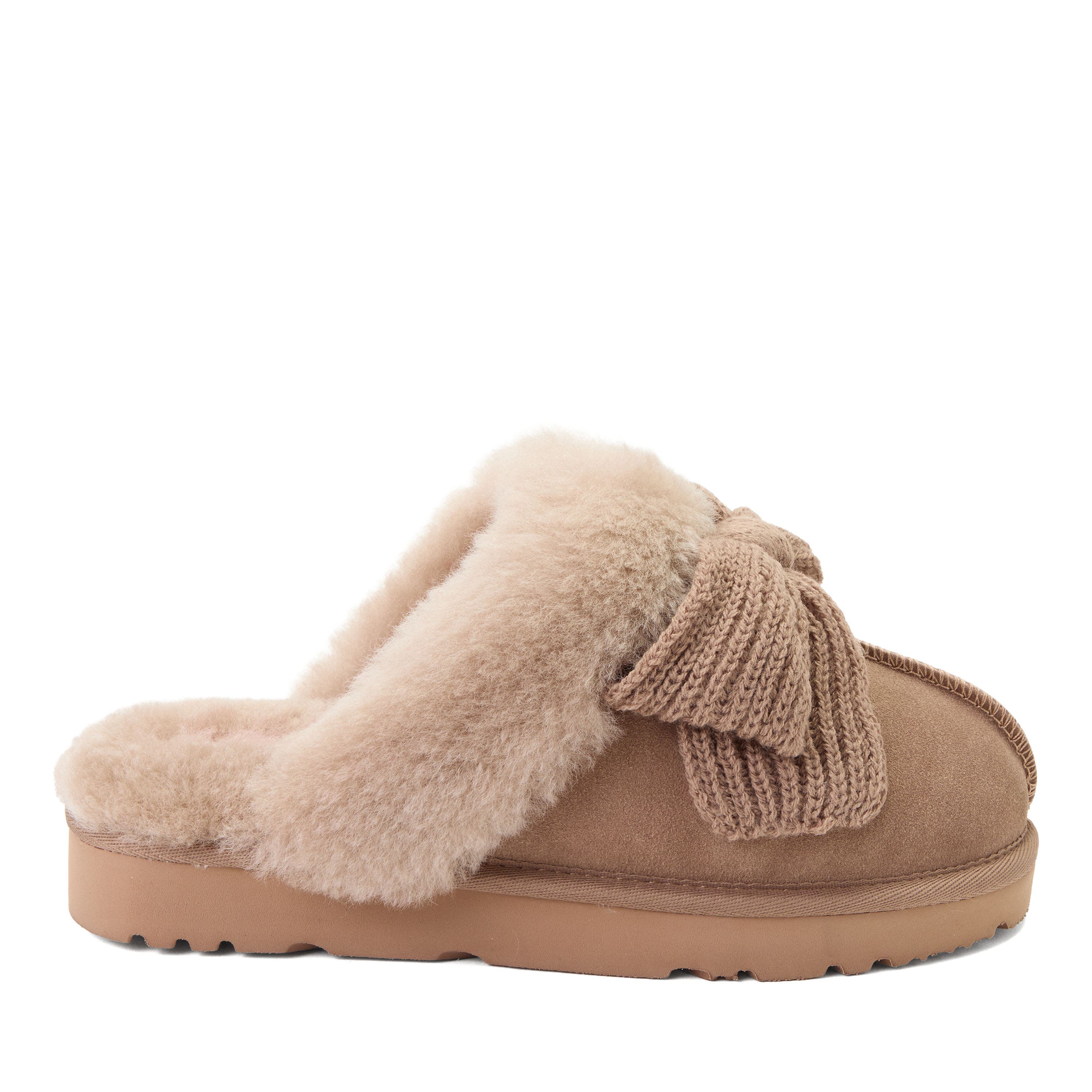 Daniella Karagach's Fireside Suede Shearling Scuff Slippers, Alternate, color, DRIFTWOOD