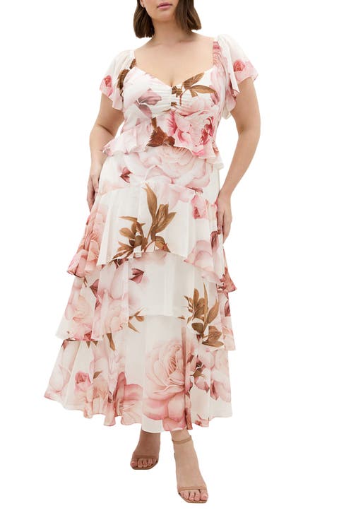 Sienna Floral Print Midi Dress
