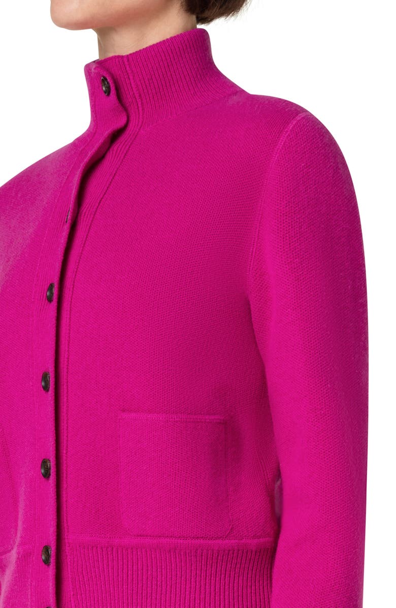 Akris Stand Collar Cashmere Cardigan, Alternate, color,