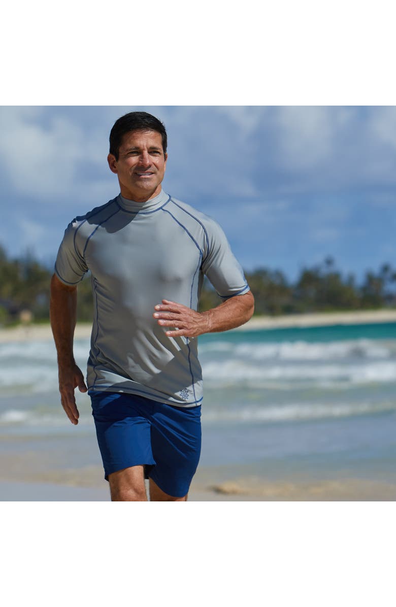 UV Skinz Short Sleeve Active Sun & Swim Shirt, Alternate, color, Grey