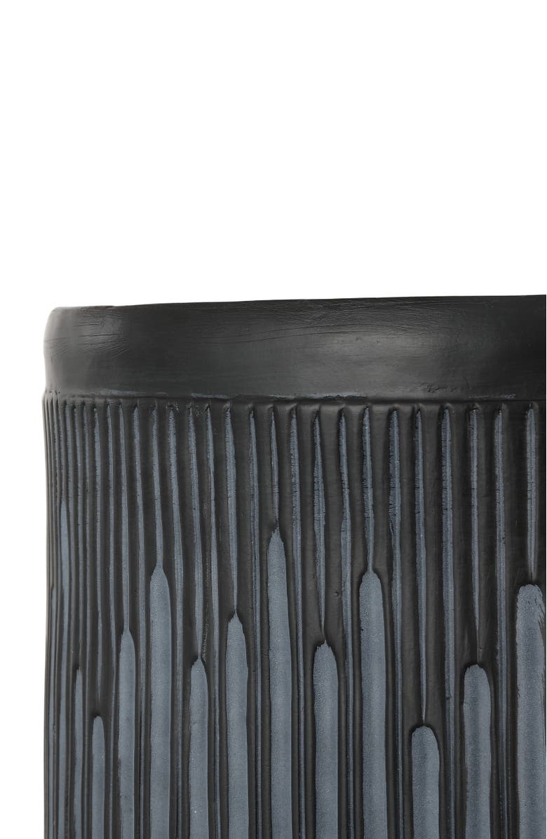 JONATHAN Y Kline 17.5" Mid-Century Modern Brutalist Indoor/Outdoor Accent Table, Alternate, color, Washed Black