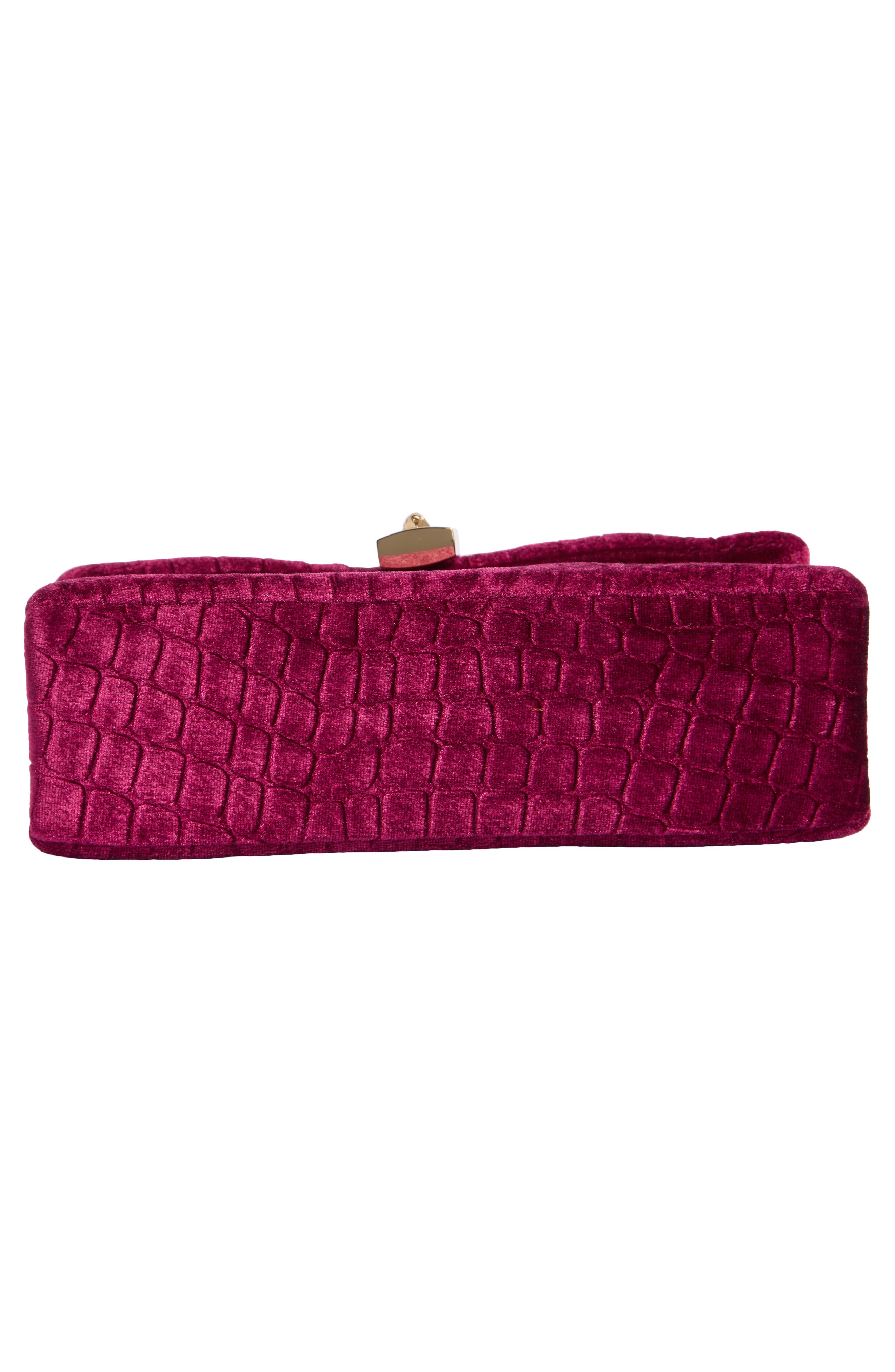 Kurt Geiger London Mini Brixton Velvet Crossbody Bag, Alternate, color, Medium Red