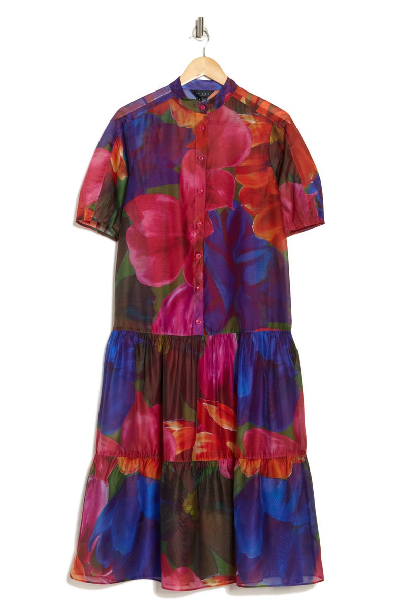 Ted Baker London Miru Organza Tropical Bloom Dress, Alternate, color, 