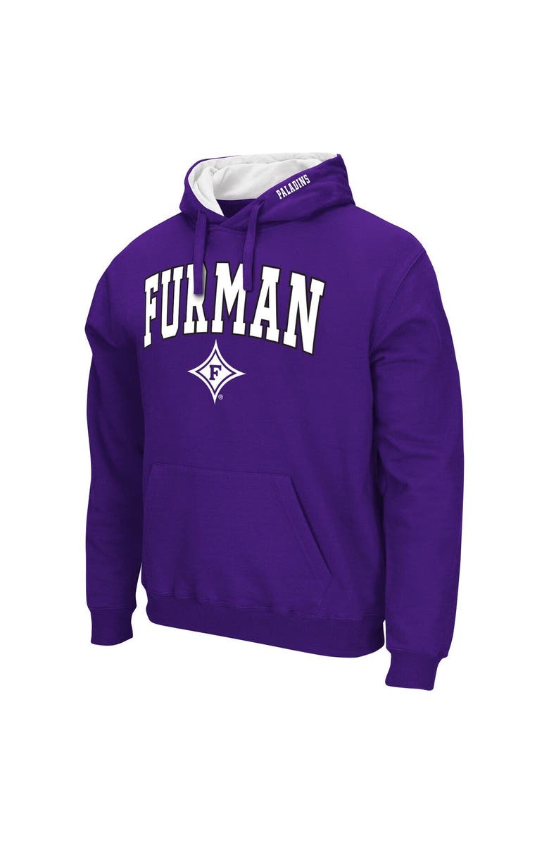 COLOSSEUM Men's Colosseum Purple Furman Paladins Arch & Logo 3.0 Pullover Hoodie, Alternate, color, Purple