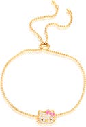 Hello Kitty Authentic Pave Hello Kitty Face Lariat Bracelet
