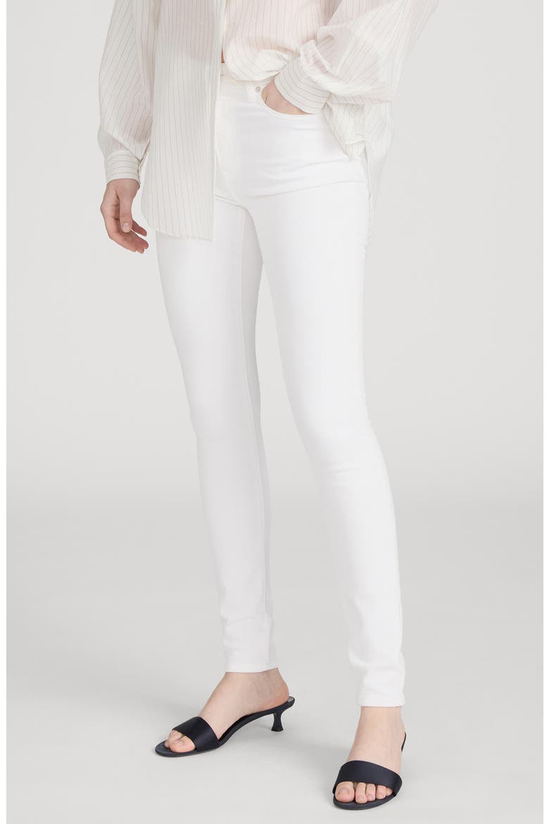 Le High Skinny Jeans, Alternate, color, WHITE