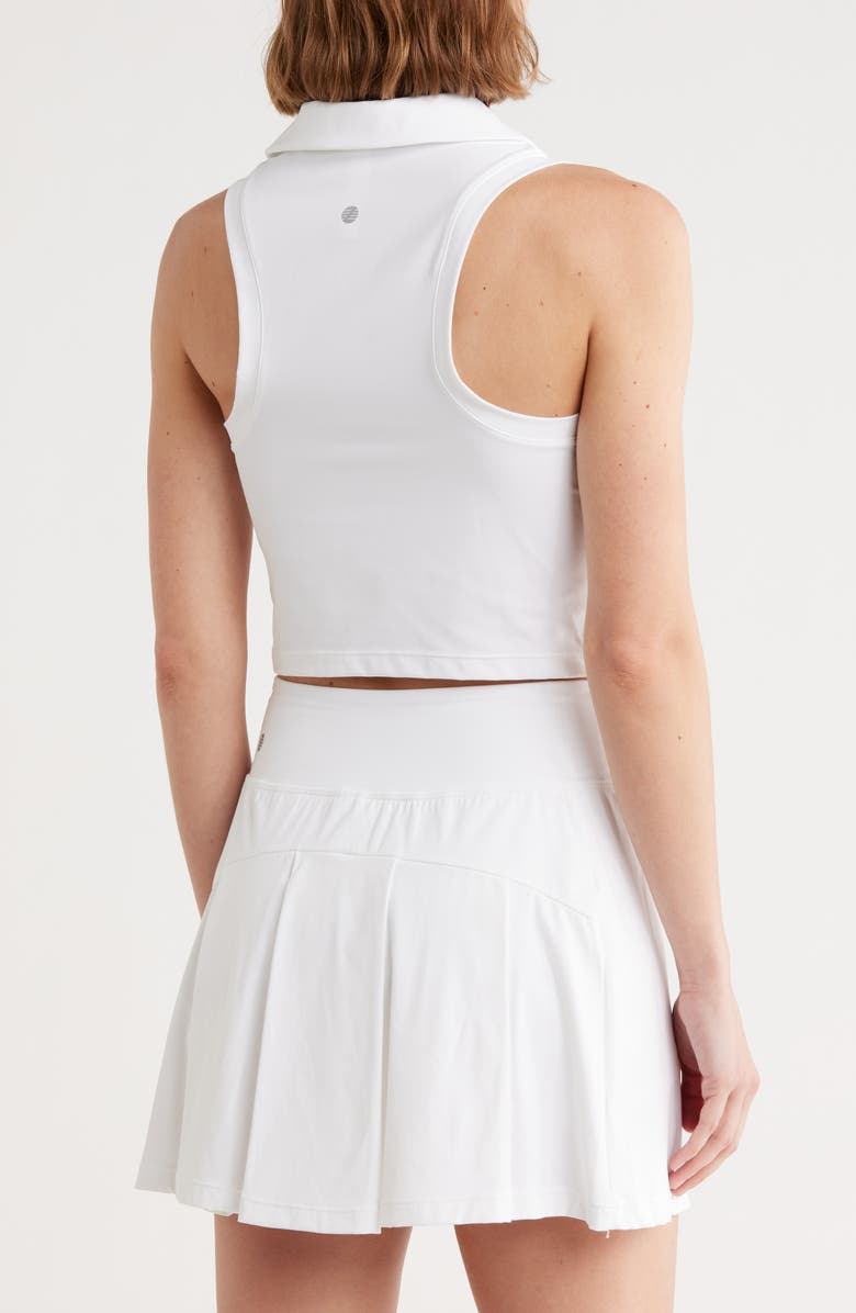 Z by Zella On the Move Sleeveless Polo, Alternate, color, White