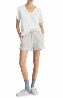 MANGO Mixed Media Cotton Short Pajamas