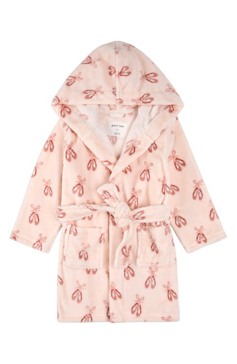 Kids' Ballet Slipper Print Hooded Fleece Robe (Toddler & Little Kid)