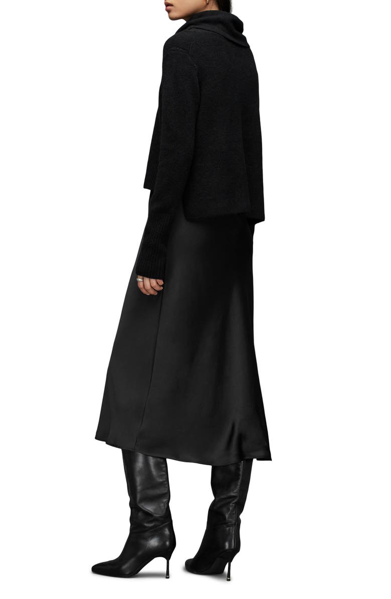 AllSaints Tierny Roll Neck Sweater & Midi Dress, Alternate, color, 