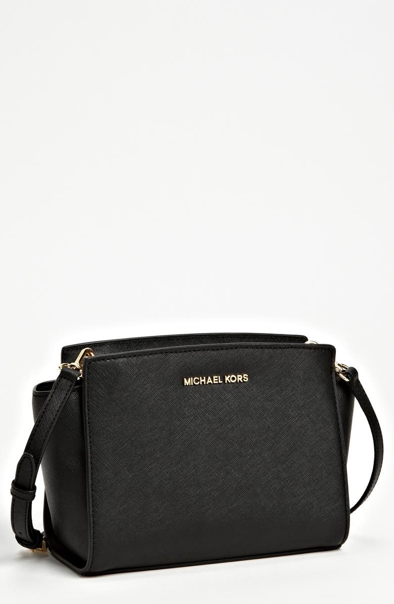 MICHAEL Michael Kors 'Medium Selma' Saffiano Leather Crossbody Bag, Main, color,