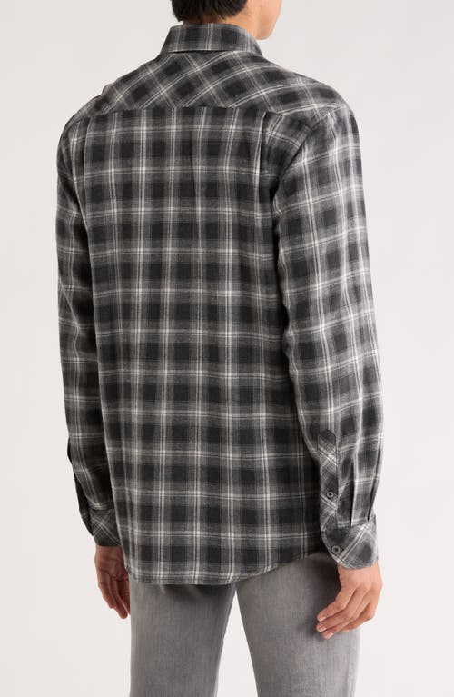 James Campbell Shasta Plaid Button-up Shirt In Black