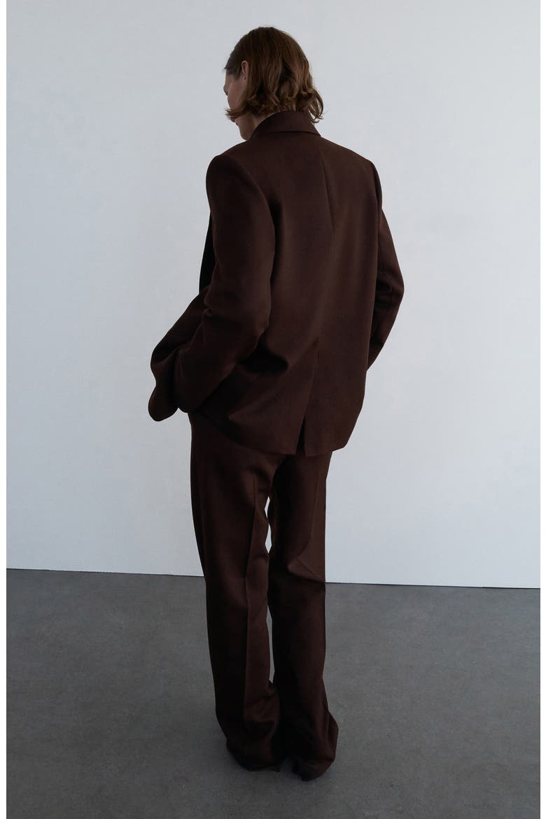 Selection Oversize Wool Blazer, Alternate, color, BROWN