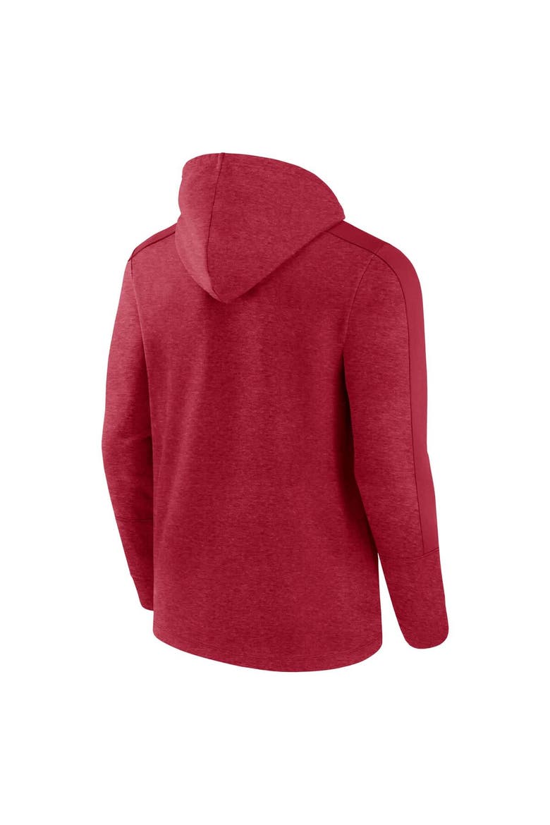 Men's Fanatics  Heather Red Atlanta Falcons Gains Full-Zip Hoodie, Alternate, color, Heather Red