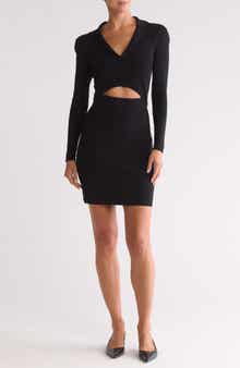 Reiss Freya Long Sleeve Cutout Dress