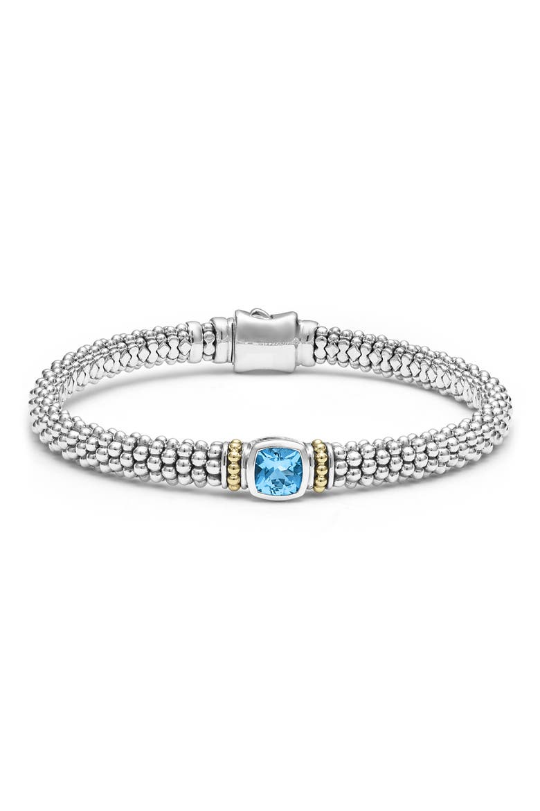 Swiss Blue Topaz Caviar Bracelet, Main, color, SWISS BLUE TOPAZ