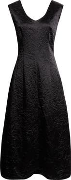 PARTOW Koda Crinkle Cotton Blend Midi Dress
