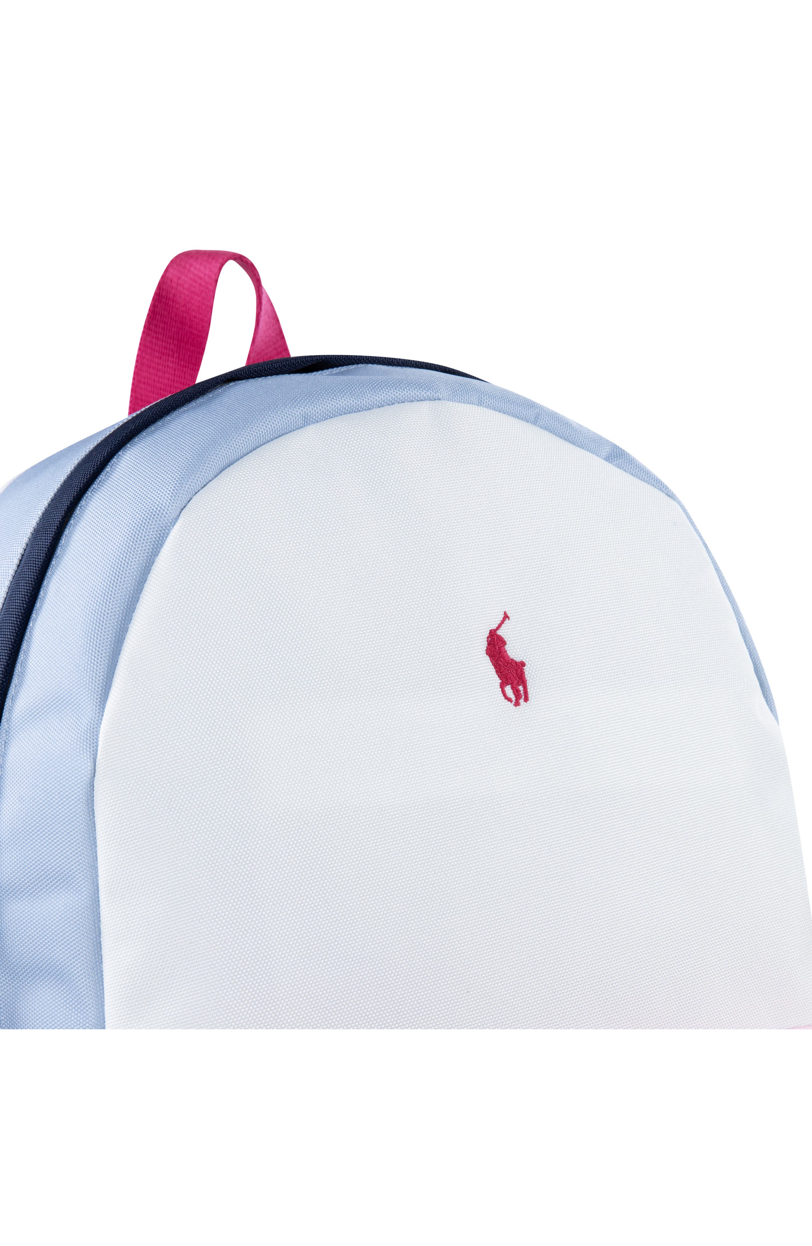 Ralph Lauren Kids' Colorblock Backpack, Alternate, color, White / Multi