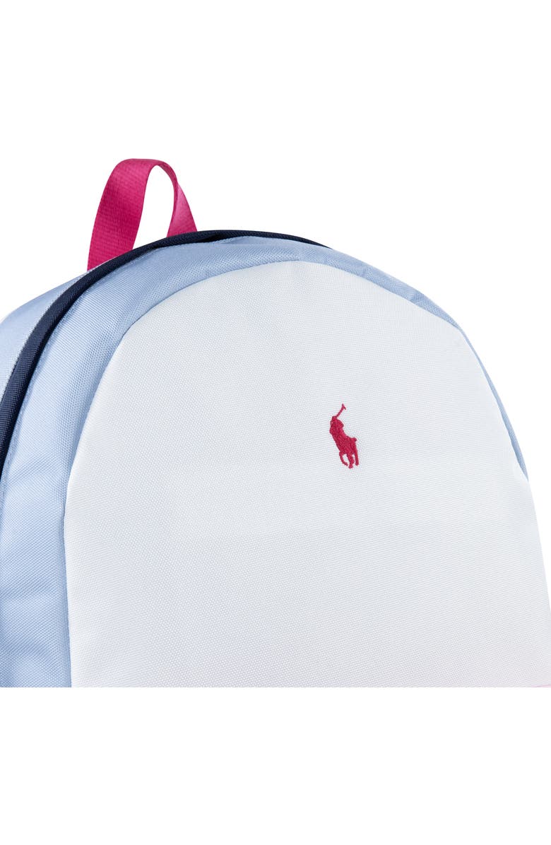 Ralph Lauren Kids' Colorblock Backpack, Alternate, color, White / Multi