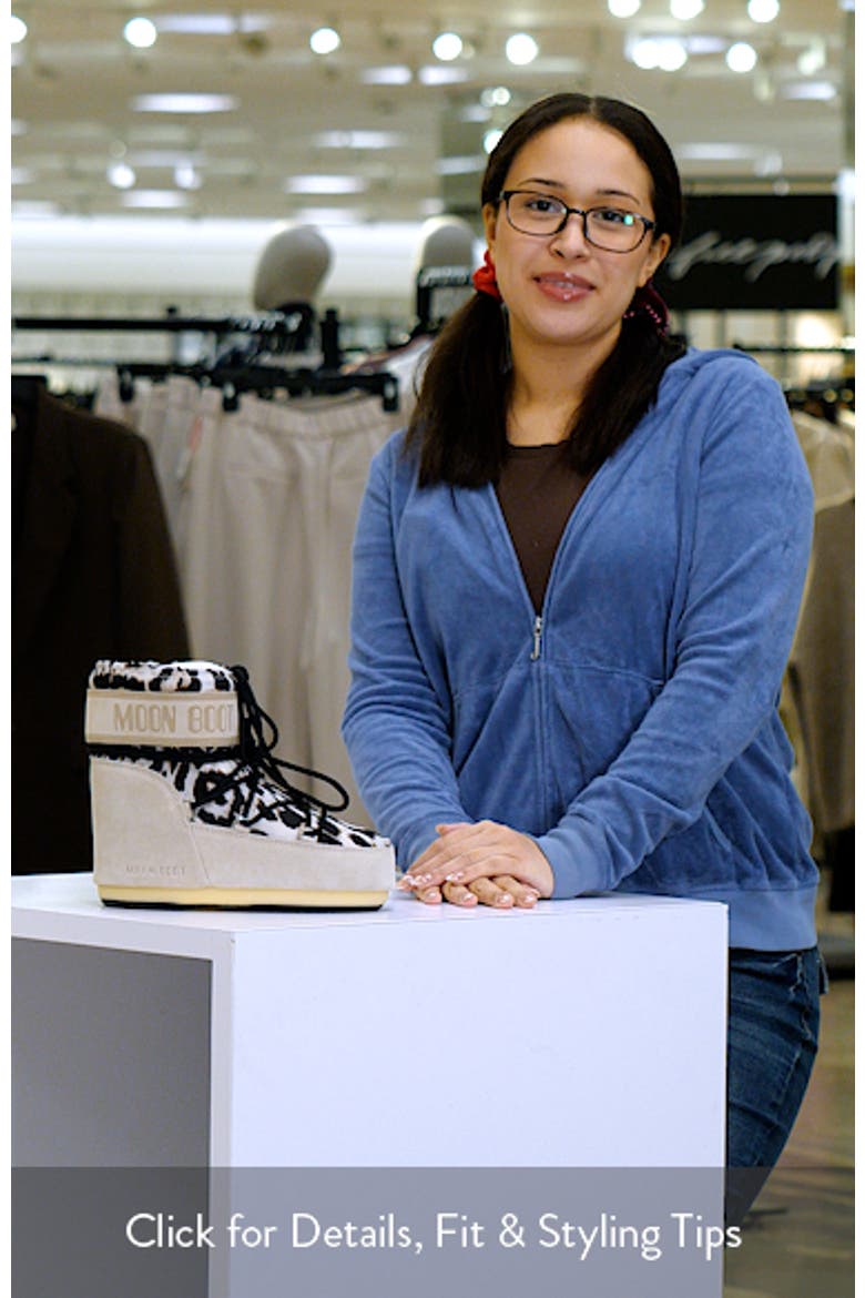 Icon Low Water Repellent Leopard Print Boot (Nordstrom Exclusive) video