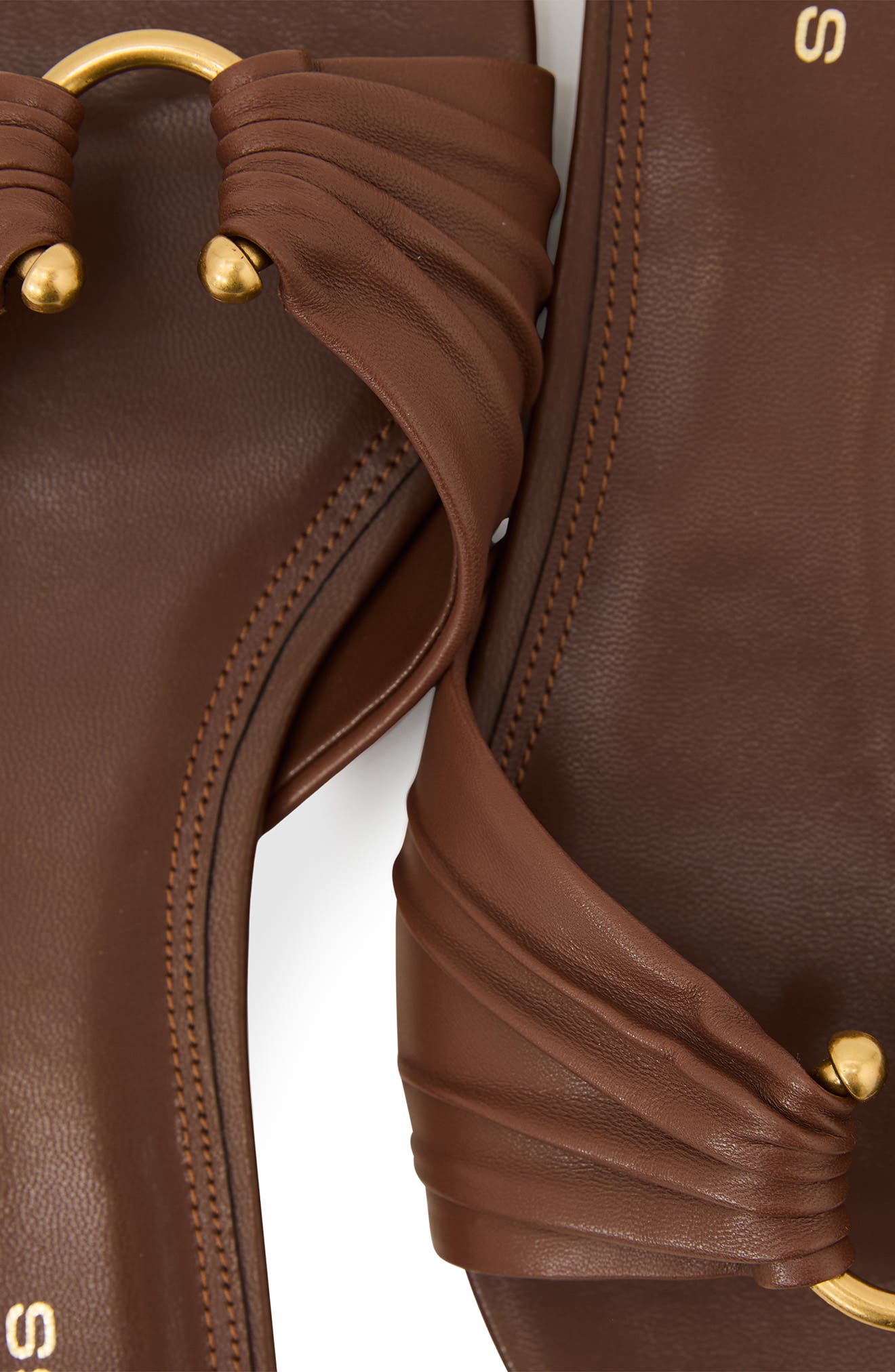 Reiss Alana Open Ring Slide Sandals, Alternate, color, Tan