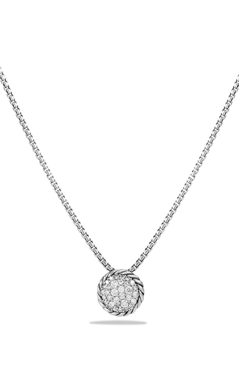 David Yurman Châtelaine Pavé Pendant Necklace with Diamonds, Main, color, 