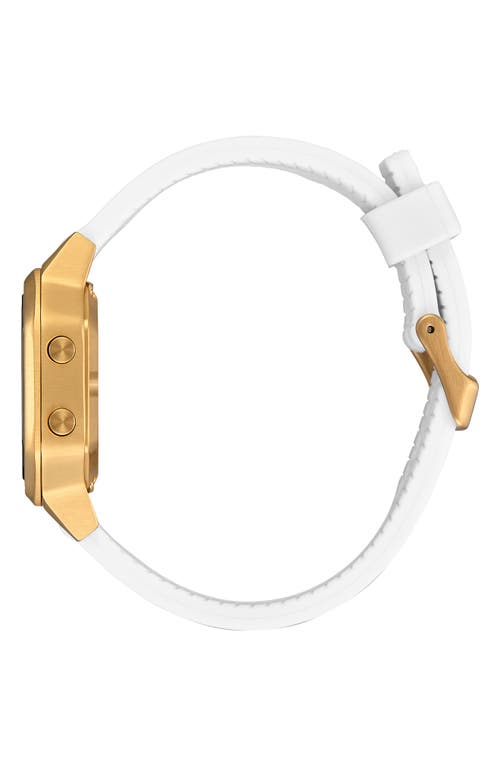 Nixon Digital Siren White Silicone Strap Watch 36mm In White