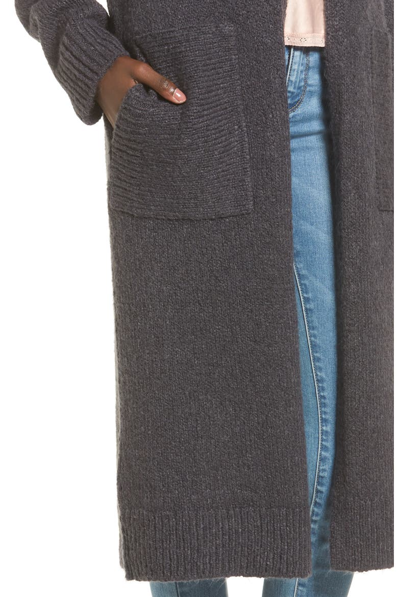 Longline Cardigan, Alternate, color, GREY MAGNET