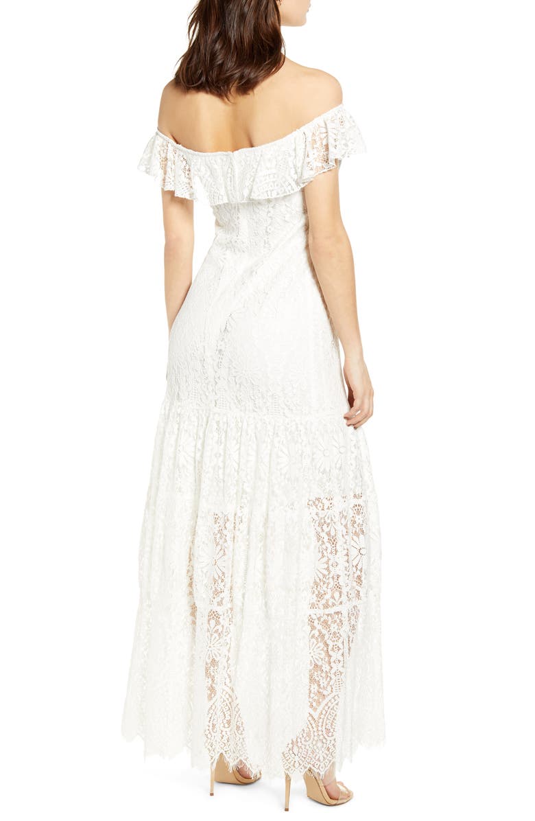 WAYF Odette Off the Shoulder Lace Dress, Alternate, color, 