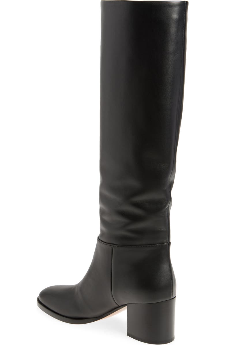 Gianvito Rossi Block Heel Tall Boot, Alternate, color, Nero