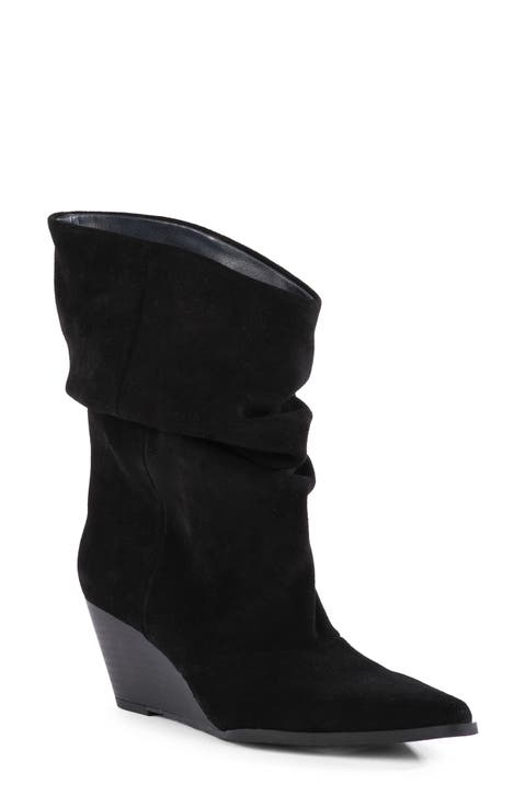 The Getty Slouch Wedge Bootie