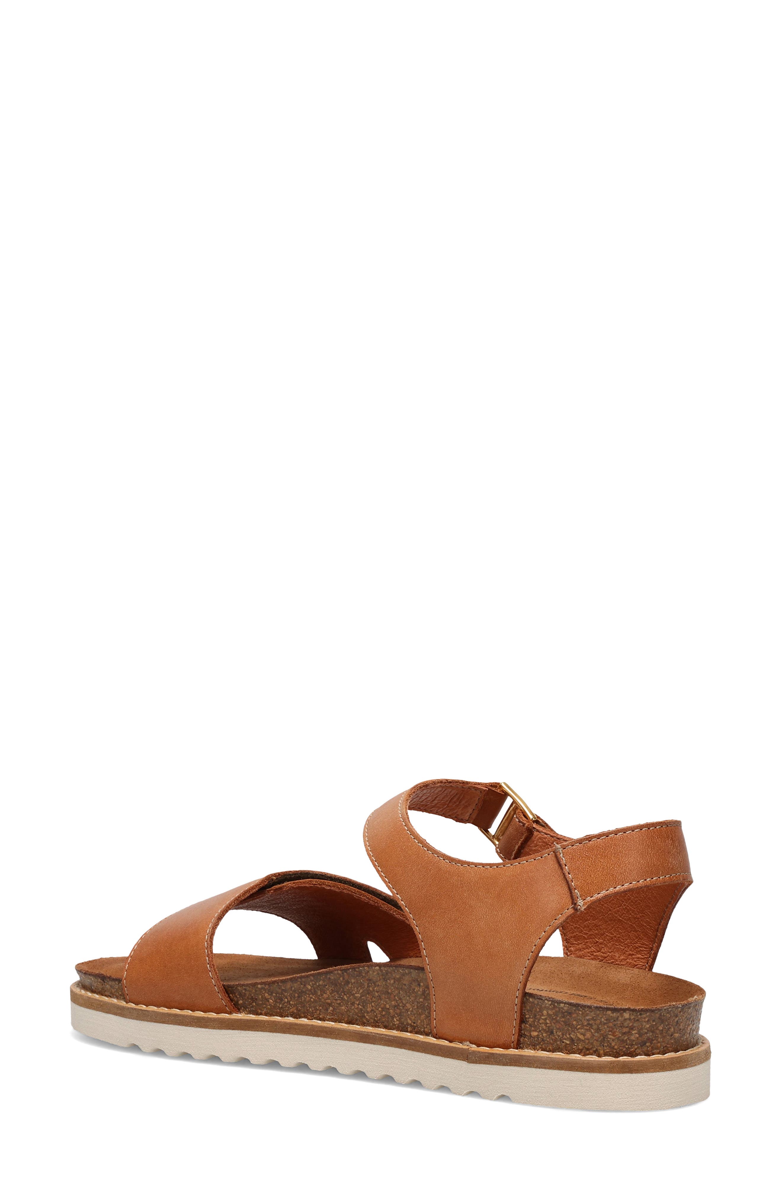 Taos Modern Ankle Strap Platform Wedge Sandal, Alternate, color, Caramel