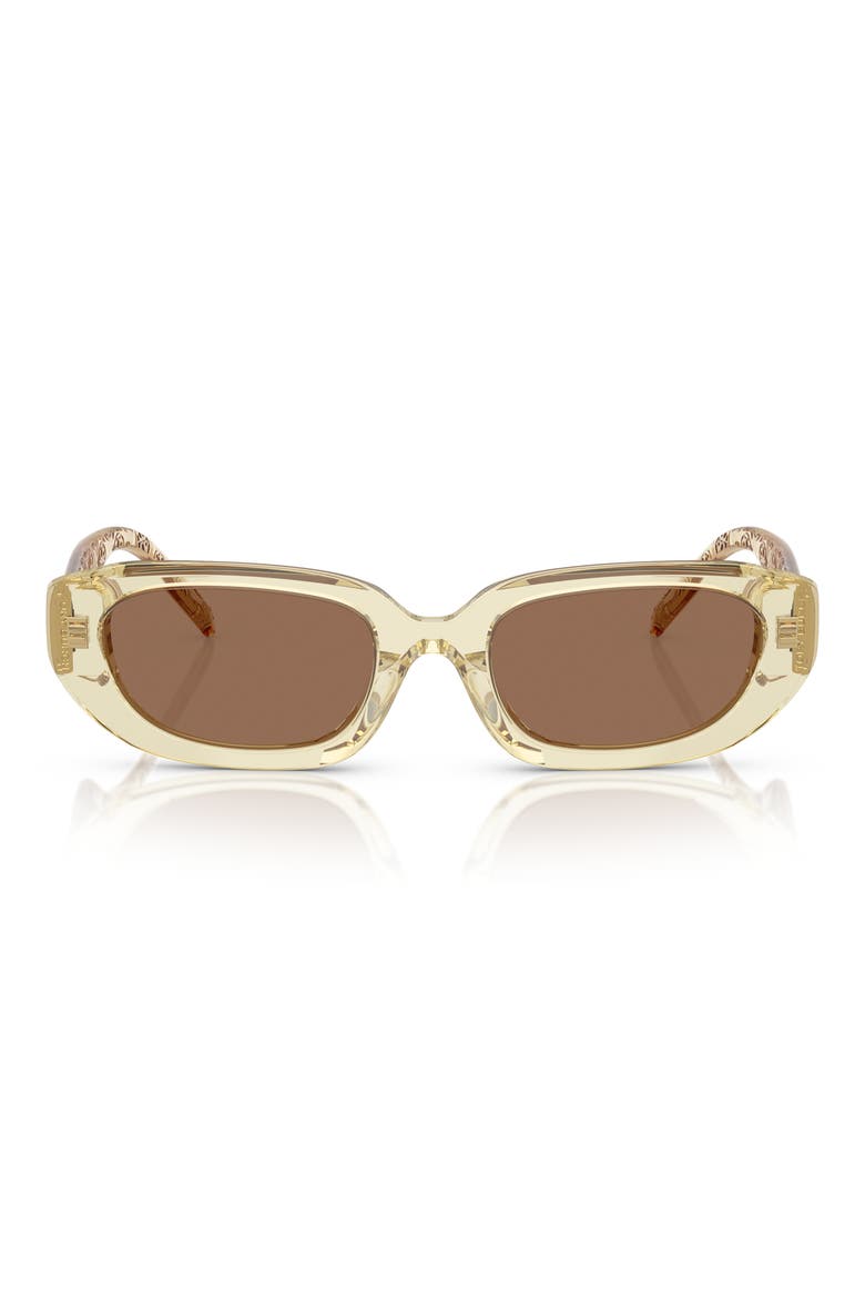 52mm Rectangular Sunglasses, Main, color, YELLOW