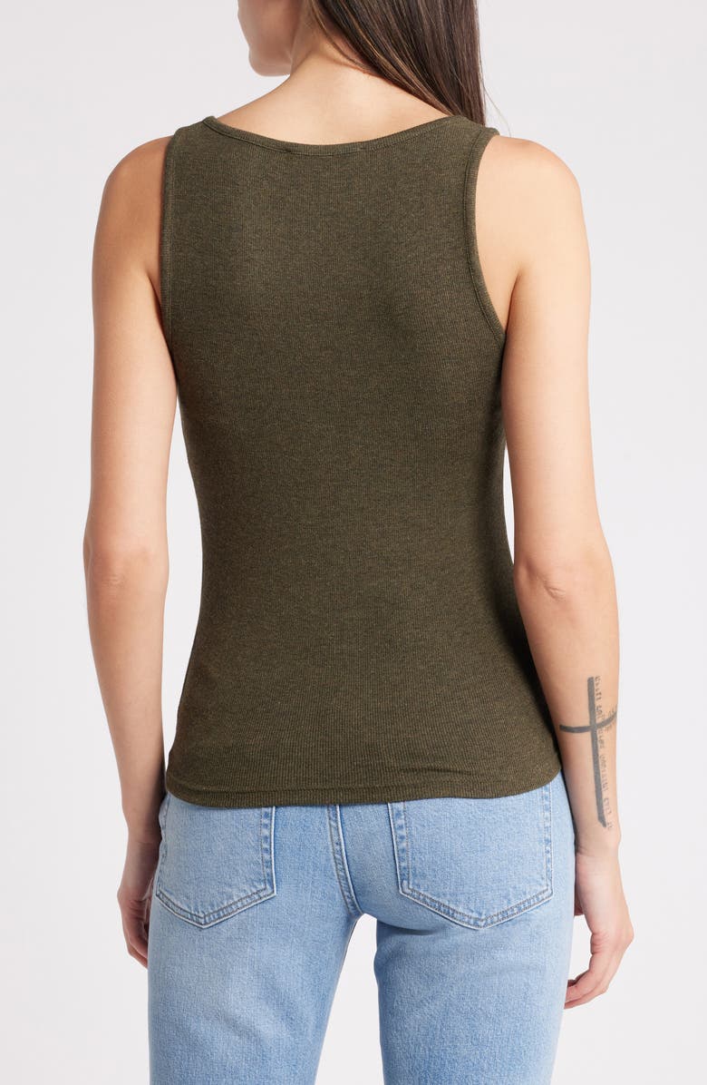 FRAME Rib Tank Top, Alternate, color, Rich Military Heather