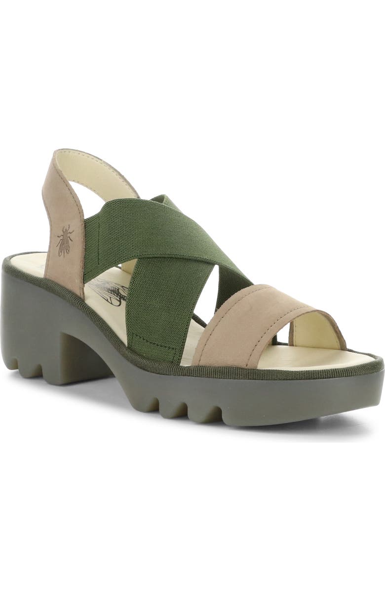 Fly London Taji Platform Slingback Sandal, Main, color, 008 Taupe/ Khaki