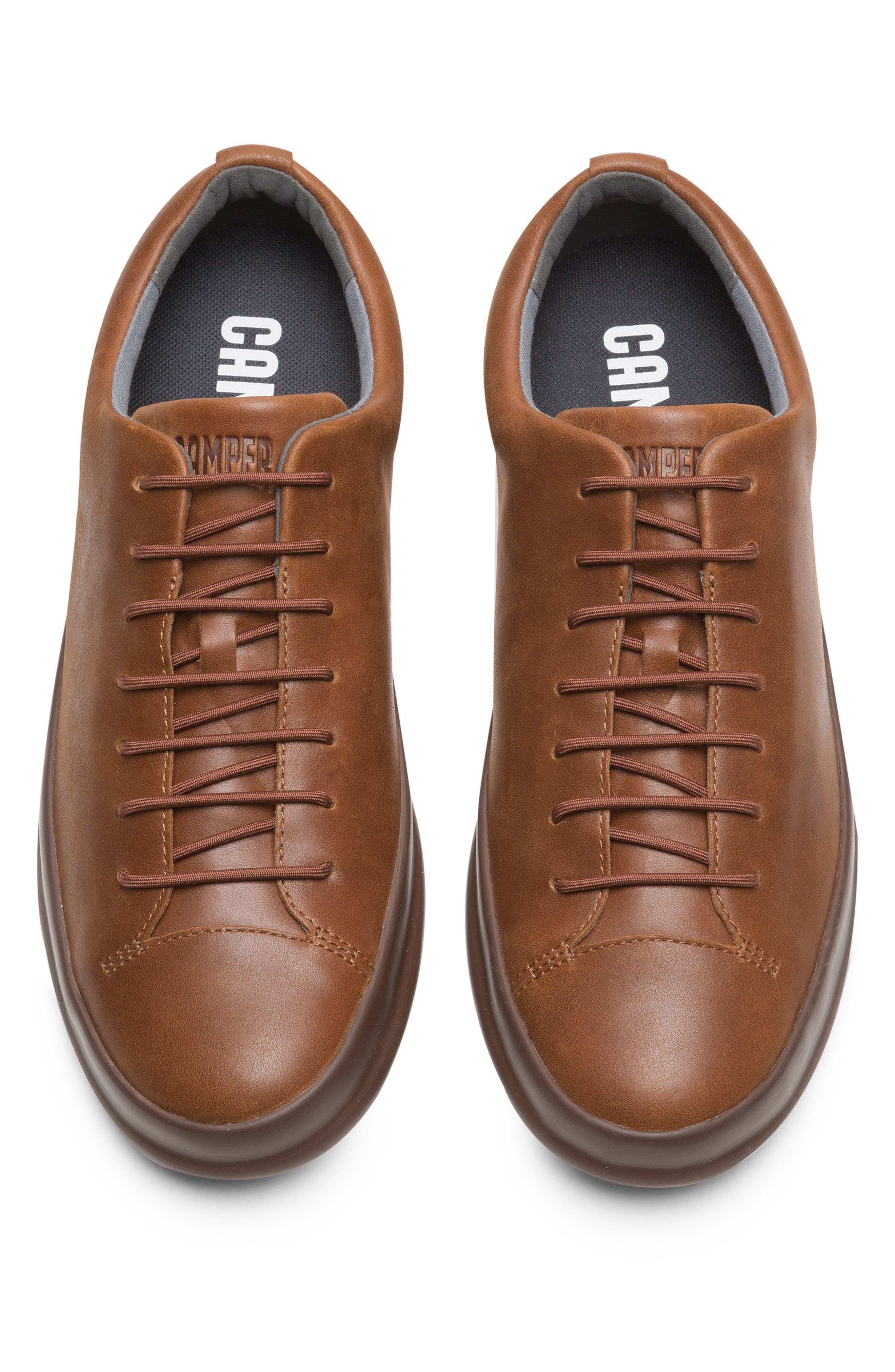 Camper Chasis Leather Sneaker, Alternate, color, Medium Bro