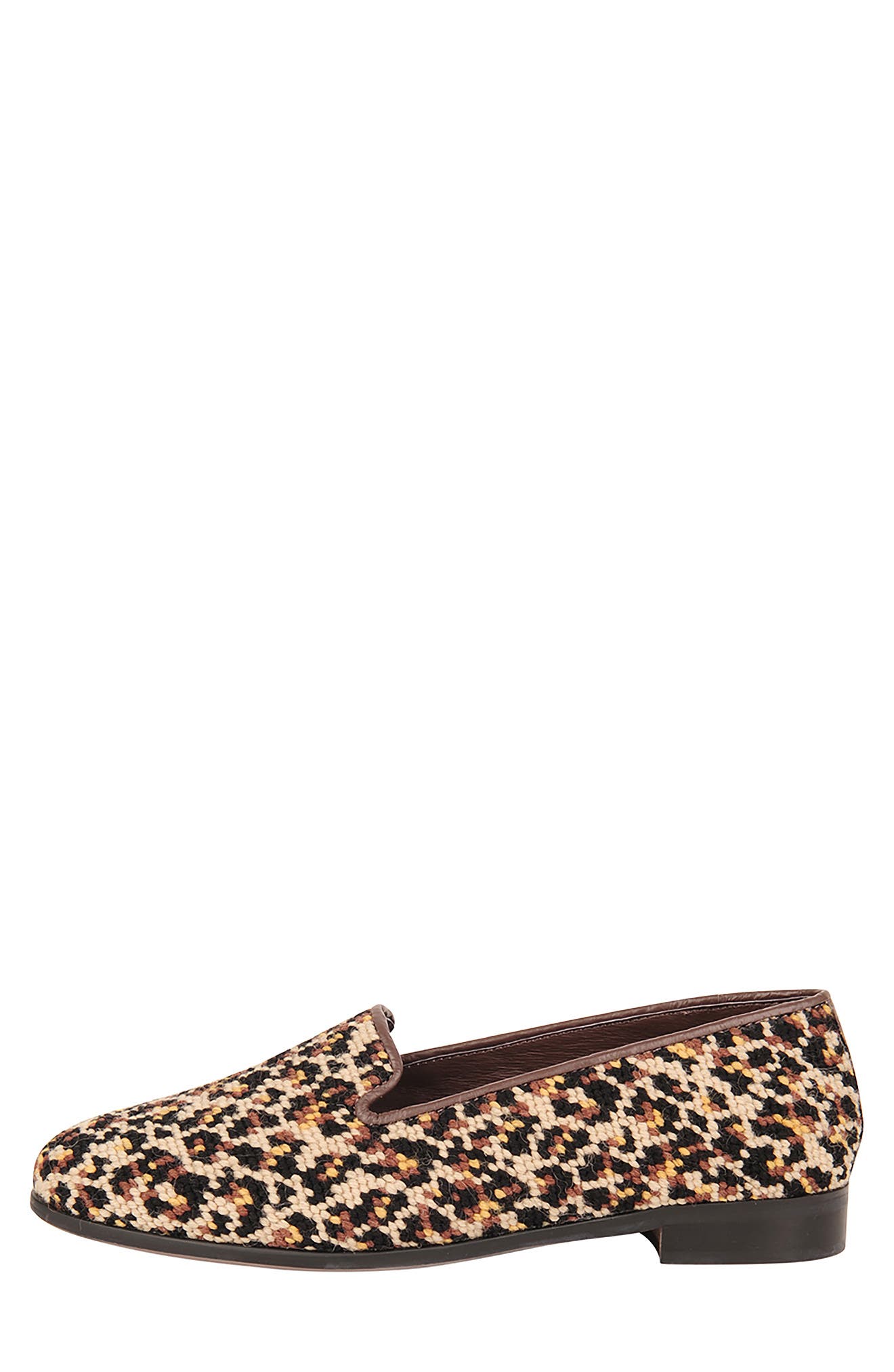ByPaige BY PAIGE Needlepoint Mini Leopard Flat, Alternate, color, Leopard