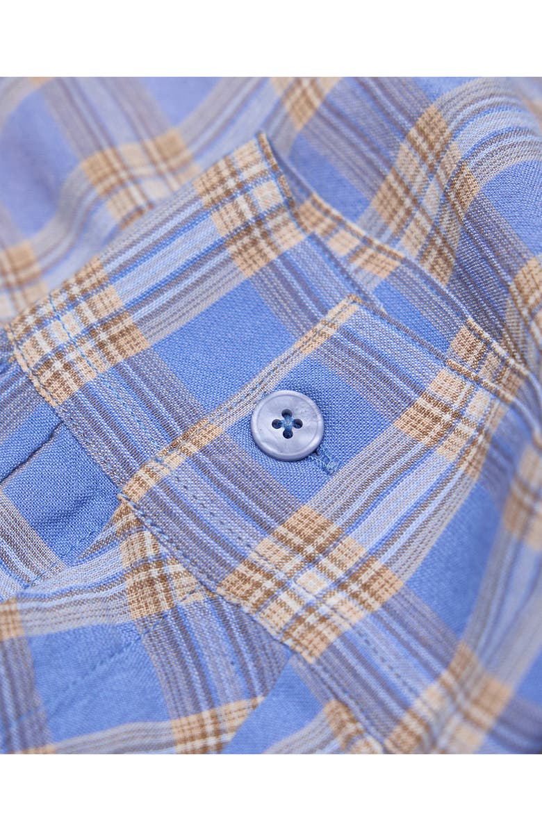 Represent Santa Monica Flannel Button-Front Shirt, Alternate, color, Drift Blue