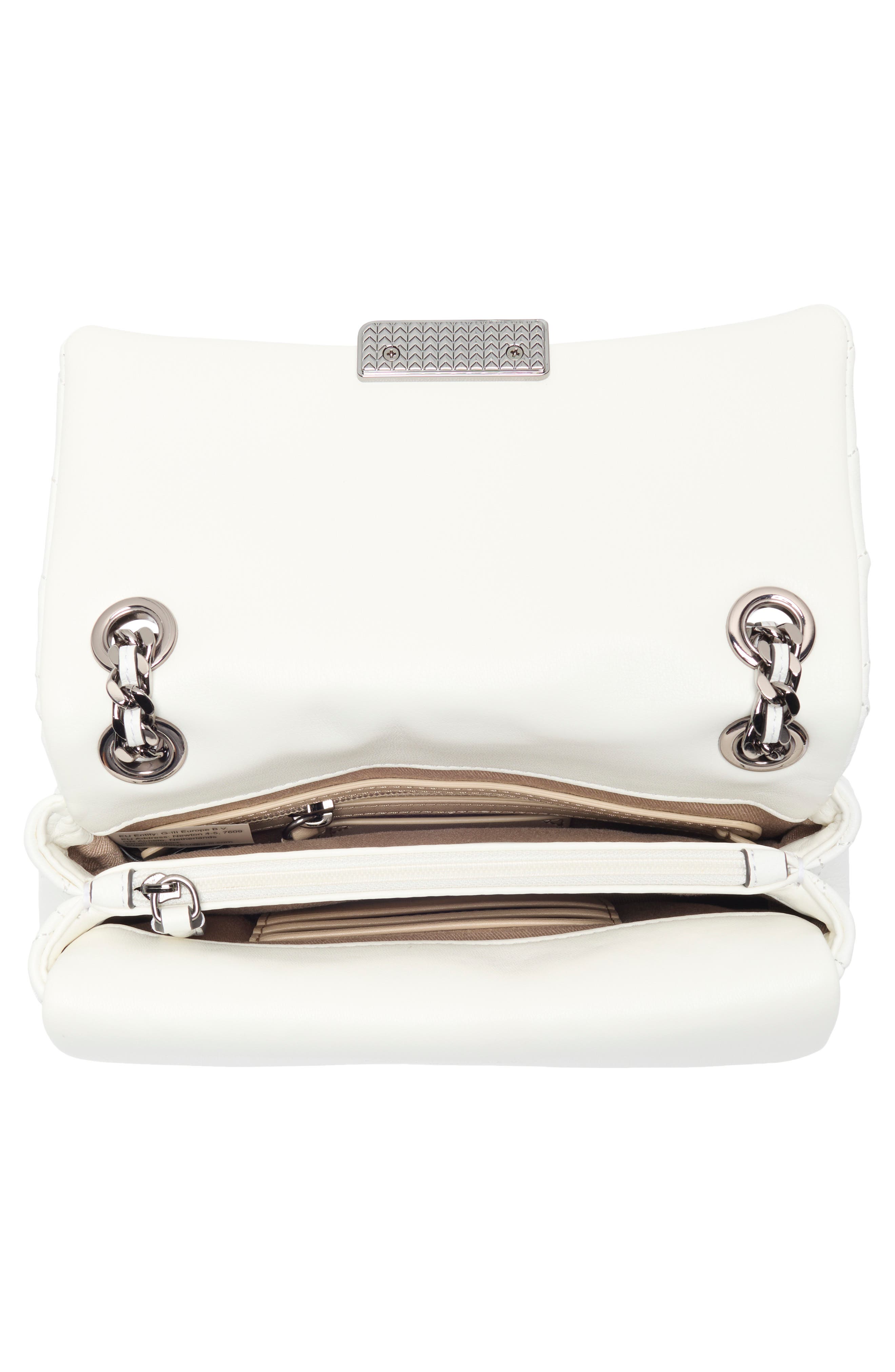 Lafayette Quilted Leather Crossbody Bag, Alternate, color, WINTER WHITE
