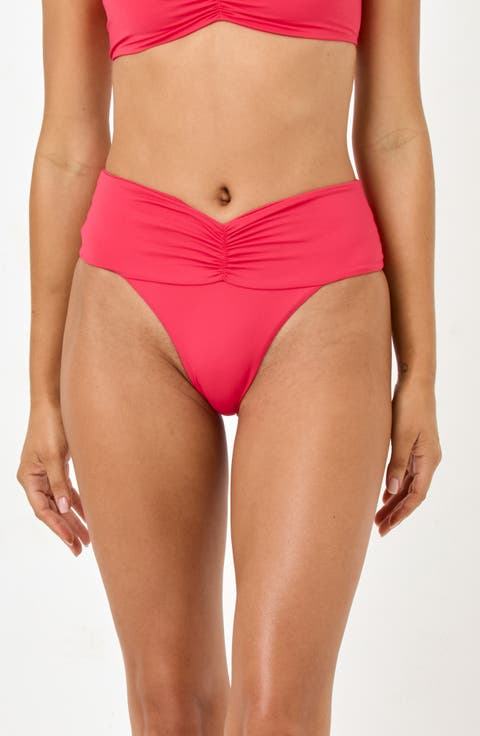 Bardot Ruched Bikini Bottoms