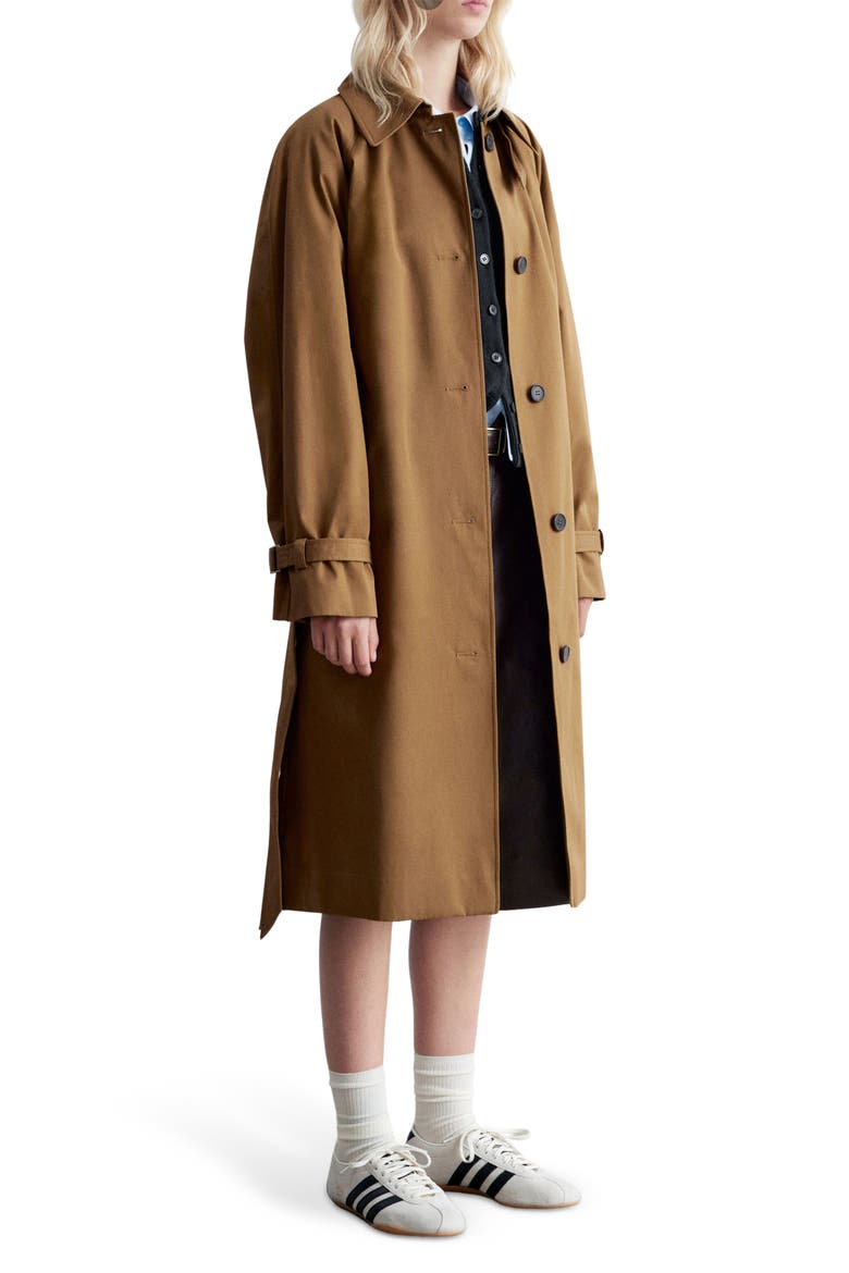 Cotton Trench Coat, Alternate, color, OLIVE GREEN
