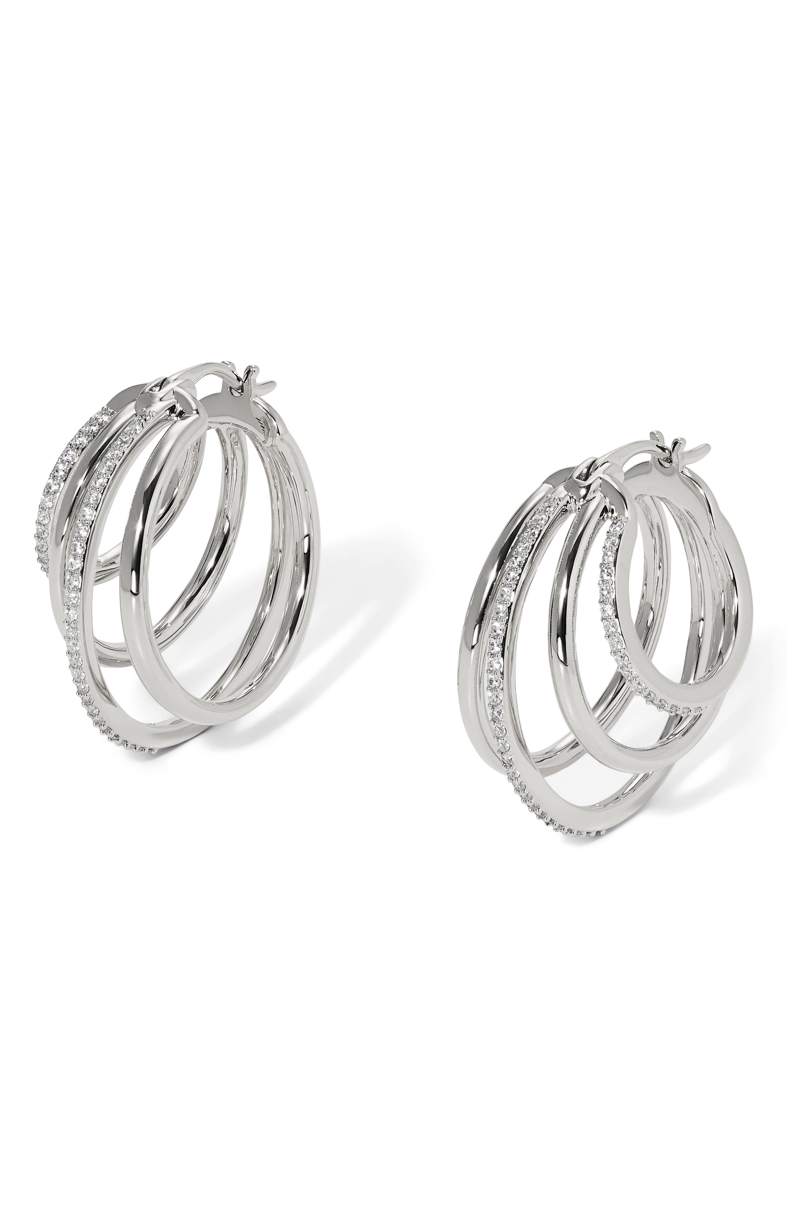Nadri Juno Quadruple Hoop Earrings