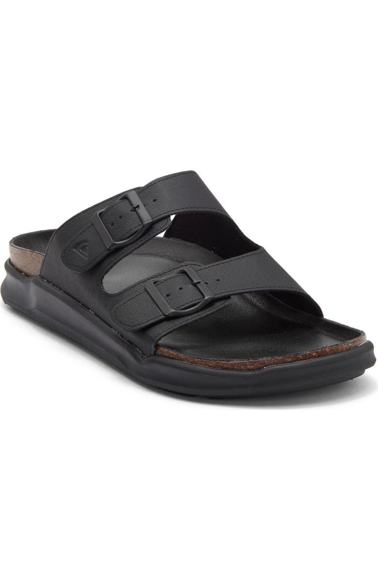 Quiksilver Deck Double Strap Slide Sandal, Main, color, Black