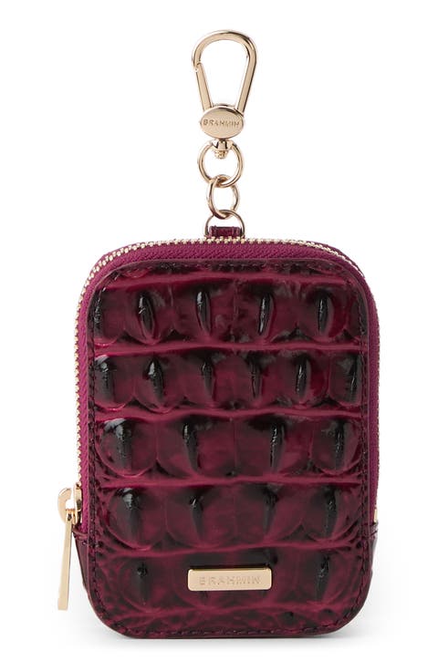 Katelynn Croc Embossed Leather Coin Pouch